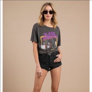 Distressed Black Denim Shorts size 29